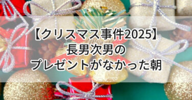 【クリスマス事件2025】長男次男のプレゼントがなかった朝🎄